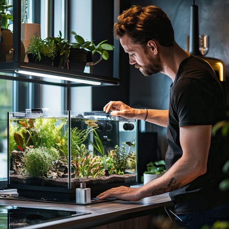 Установка пресноводного аквариума