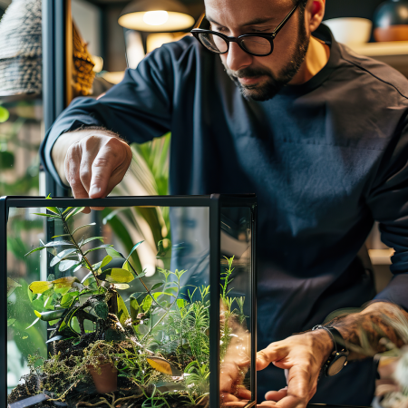 Установка террариума 